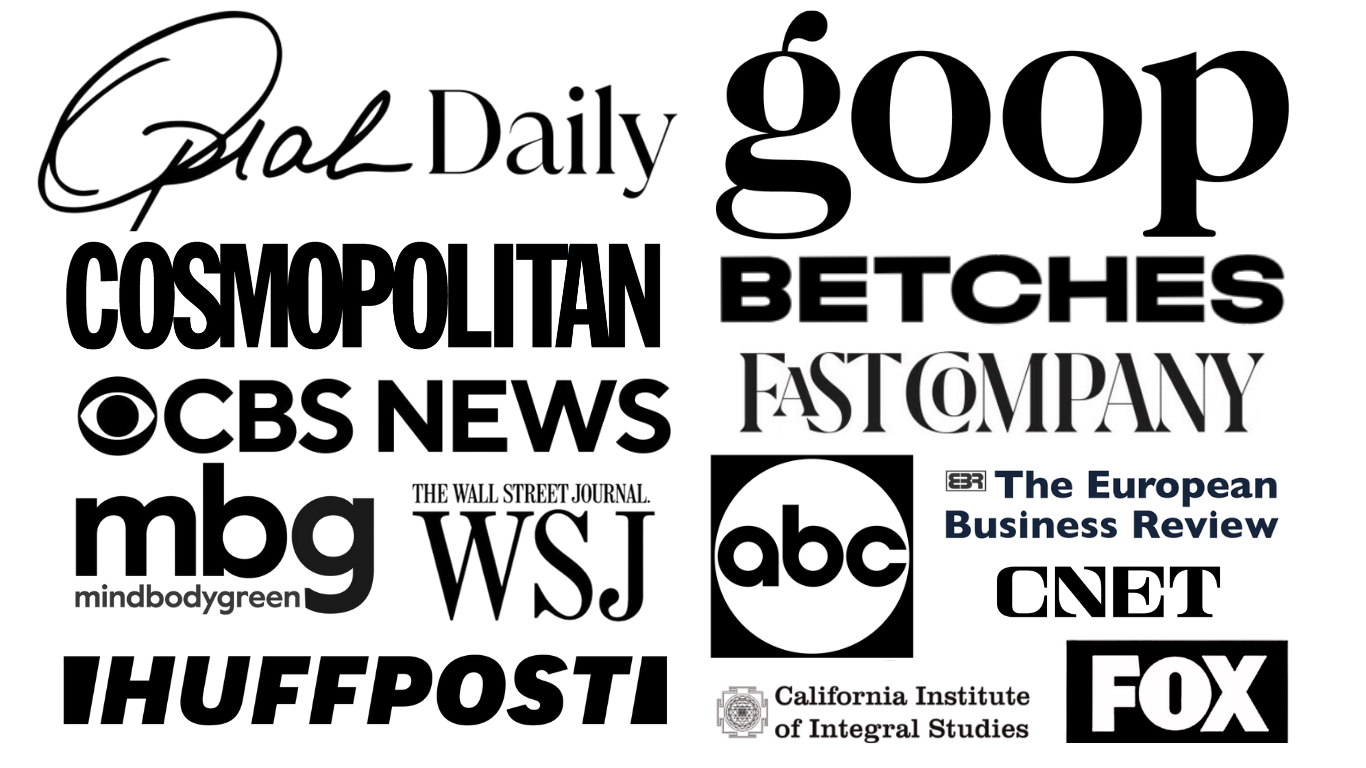 Oprah Daily Cosmopolitan CBS News MPG WSJ HuffPost Goop Betches Fast Company ABC European Business Review CNET FOX